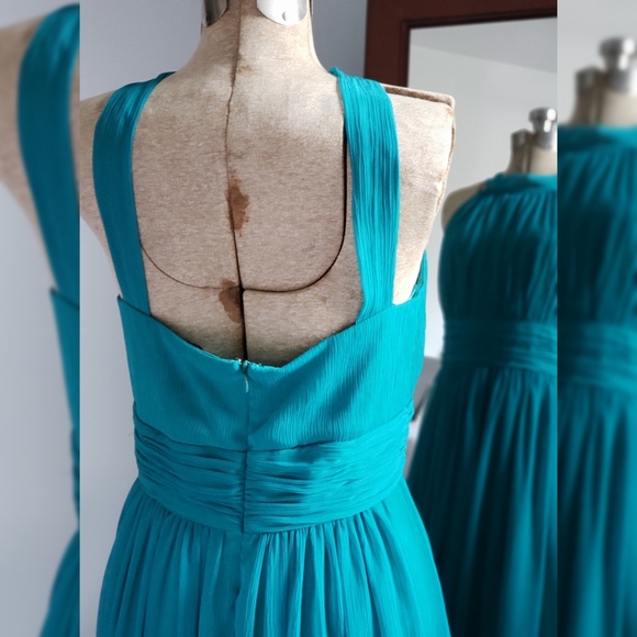Teal high-low dress - Picture 3 of 7